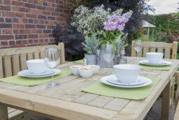 Forest Garden Rosedene Wooden Garden Dining Table - thumbnail 4