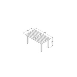 Forest Garden Rosedene Wooden Garden Dining Table - thumbnail 6