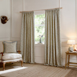 Voyage Maison Voyage Cervino Leaf Jacquard Pencil Pleat Curtain Pair, Duck Egg, (W) 229Cm X (D) 137Cm - thumbnail 2