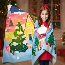 Gr8 Home Christmas Fleece Santa 2 Design Blanket Large Xmas Flannel Throw 150 X 200Cm - thumbnail 6