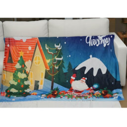 Gr8 Home Christmas Fleece Santa 2 Design Blanket Large Xmas Flannel Throw 150 X 200Cm - thumbnail 5