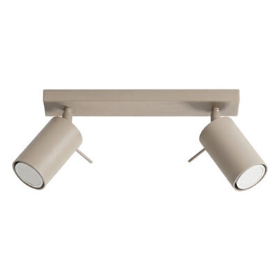 Sollux Lighting Ring Steel Taupe 2 Lights Modern Ceiling Lamps - image 1