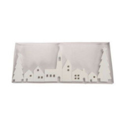 Wooden Christmas House And Trees Ornament Set - thumbnail 2