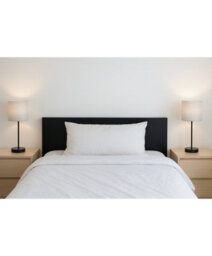 Lighting Supermarket Stockholm Black Cup Stick Table Lamp With Grey Linen Cylinder Shade - thumbnail 5