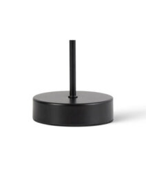 Lighting Supermarket Stockholm Black Cup Stick Table Lamp With Grey Linen Cylinder Shade - thumbnail 3