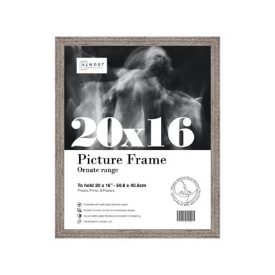 20X16 Walnut Ornate Picture Frame (40.6 X 50.8Cm) Poster, Photo, Artwork, Gallery Wall Or Print - image 1