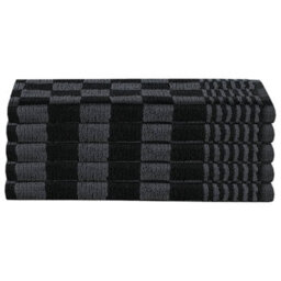 Berkfield 20 Piece Towel Set Black And Grey Cotton - thumbnail 6
