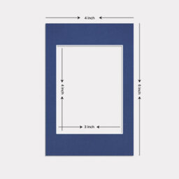 Ak Frames 6X4 Blue Picture Mounts To Fit 4X3 Aperture Size - Mount Board Only (No Frame Included) - thumbnail 3