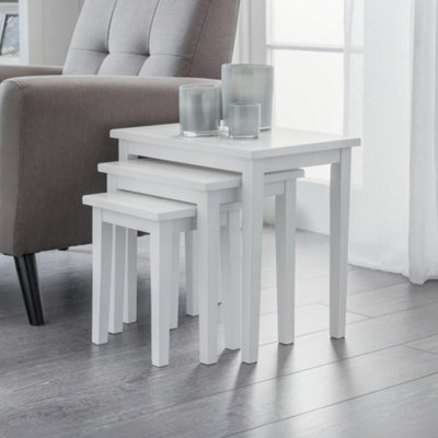 Julian Bowen Cleo Nest Of Tables - Pure White Finish - image 1