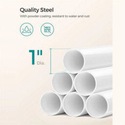 White Adjustable Corner Bathroom Shelf Shower Caddy Storage Telescopic Pole Unit - thumbnail 3
