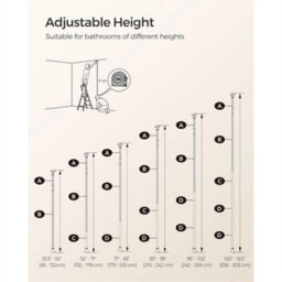 White Adjustable Corner Bathroom Shelf Shower Caddy Storage Telescopic Pole Unit - thumbnail 2