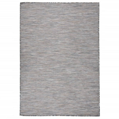 Berkfield Outdoor Flatweave Rug 140X200 Cm Brown And Black