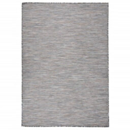 Berkfield Outdoor Flatweave Rug 140X200 Cm Brown And Black