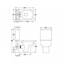 Corso Complete Rak 600 Toilet Soft Close + 600mm Wall Hung Vanity Unit Inc Basin - thumbnail 3