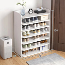7 Tiers Wooden Shoe Footwear Rack Cabinet Organizer Storage Tall Shelves - thumbnail 3
