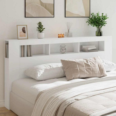 Walplus Led Headboard White 200 Cm Engineered Wood - image 1