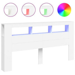 Walplus Led Headboard White 200 Cm Engineered Wood - thumbnail 2
