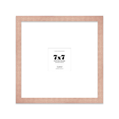 "7X7"" Bronze Picture Frame - 7X7"" Square Frame With 3X3"" Mount For 7X7""/3X3"" Pictures Art Deco Style Room Decor, 1 Pack" - image 1