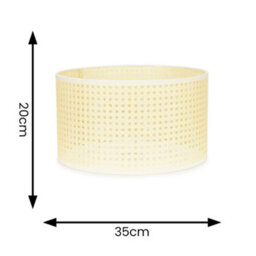Valuelights Reni Wicker Drum Ceiling Lamp Shade (D)35Cm - thumbnail 8