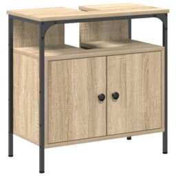 Berkfield Bathroom Furniture Set 4 Pcs Sonoma Oak 33 X 33 X 185.5 Cm - thumbnail 8