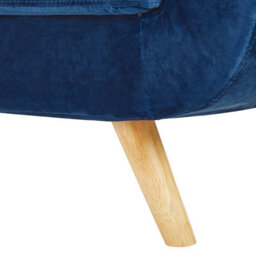 Beliani Armchair Cover Bernes Velvet Navy Blue - thumbnail 8