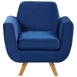 Beliani Armchair Cover Bernes Velvet Navy Blue - thumbnail 5