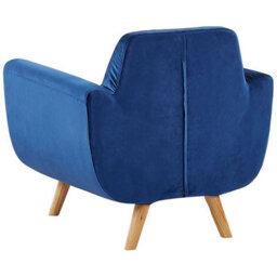 Beliani Armchair Cover Bernes Velvet Navy Blue - thumbnail 6