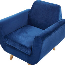 Beliani Armchair Cover Bernes Velvet Navy Blue - thumbnail 7