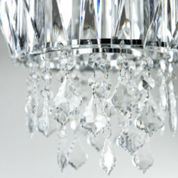 Innoteck Sparkly Ceiling Chandelier Drum Shade With Prismatic Acrylic Crystal Strips And Droplets - thumbnail 3