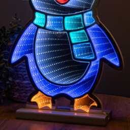 Samuel Alexander 40Cm Light Up Penguin Infinity Christmas Decoration With Blue And White Leds - thumbnail 8