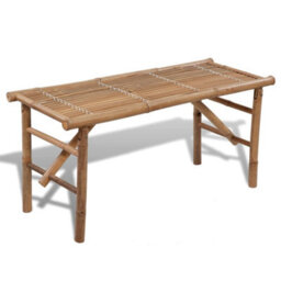 Berkfield Folding Garden Bench 118 Cm Bamboo - thumbnail 1