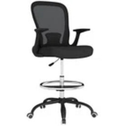Black Ergonomic Mesh Draughtsman Chair