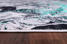 Solarius Modern Grunge Marbling Abstract Area Rugs Aqua 200X290 Cm - thumbnail 2