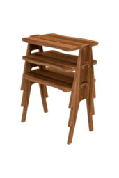 Woohoo Furniture Zigon Wooden Coffee Table Walnut, Wooden Decorative Modern Design Legs Walnut Mdf - thumbnail 5