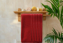 Casabella Bath Sheets 2 Pack Jumbo Bathsheet 90X180 Cm 100% Cotton Towels Quick Dry Super Soft Highly Absorbent Red - thumbnail 7