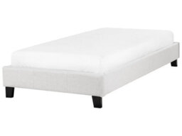 Wyld and Coco Brandlux Eu Single Bed 3Ft Light Grey Slatted Frame No Headboard - Linen-Look Upholstery - thumbnail 3