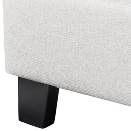 Wyld and Coco Brandlux Eu Single Bed 3Ft Light Grey Slatted Frame No Headboard - Linen-Look Upholstery - thumbnail 7