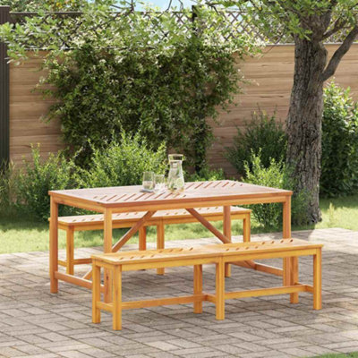 Berkfield Garden Dining Set 3 Pcs Brown 150 X 90 X 74 Cm - image 1