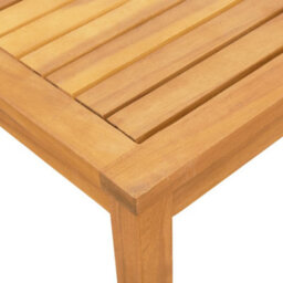Berkfield Sun Lounger With Table Blue Solid Wood Acacia And Textilene - thumbnail 9