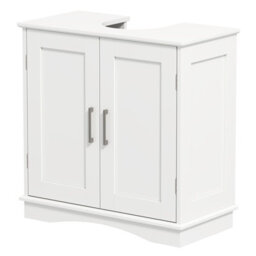 Costway 60 Cm Pedestal Sink Bathroom Vanity Cabinet Under Sink Cabinet-White - thumbnail 8
