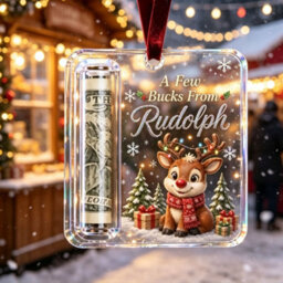 Amorly 3 Pack Christmas Acrylic Cash Holder Ornament Money Holder Hanging Decoration For Christmas Tree Gift - thumbnail 3