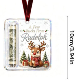 Amorly 3 Pack Christmas Acrylic Cash Holder Ornament Money Holder Hanging Decoration For Christmas Tree Gift - thumbnail 7