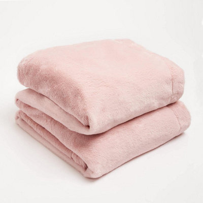 3 In 1 Cozy Fleece Blanket Slipper & Insole - Pink - image 1
