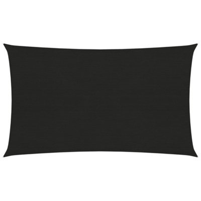 Berkfield Sunshade Sail 160 G/m2 Black 3X6 M Hdpe - image 1