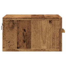 Berkfield Wall-Mounted Bedside Cabinets 2 Pcs Old Wood 35X35X20 Cm - thumbnail 6