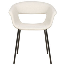 Beliani Set Of 2 Dining Chairs Elma Fabric Light Beige - thumbnail 5