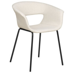 Beliani Set Of 2 Dining Chairs Elma Fabric Light Beige - thumbnail 4