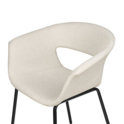 Beliani Set Of 2 Dining Chairs Elma Fabric Light Beige - thumbnail 7