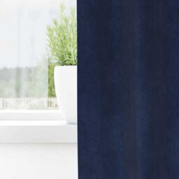 Berkfield Stylish Blackout Curtains With Hanging Loops 2 Pcs Dark Blue Velvet - thumbnail 3