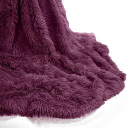 Homes & Linen Teddy Fur Throw Blanket With Reversible Plain Sherpa Teddy Fleece Luxury Fluffy Fur Throw Blanke - thumbnail 2